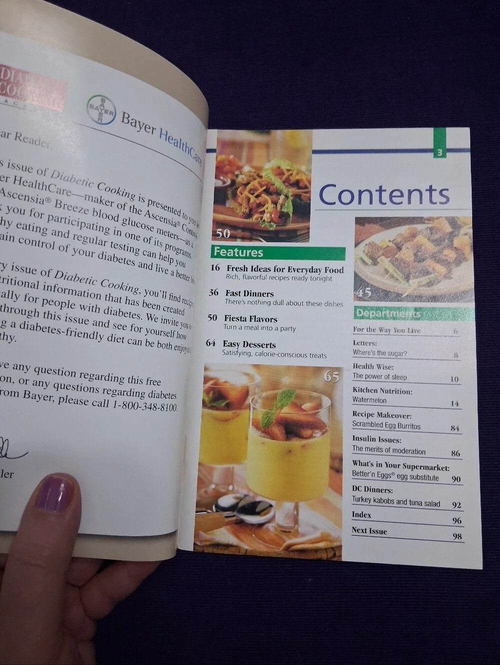 Diabetic Cooking Lot Including 2007 50th Special Issue Cookbook Recipe Booklets